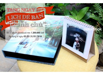 Chào năm mới 2018 - Tặng ngay Lịch để bàn in chính hình của bạn